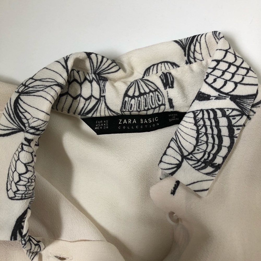 Zara Basic Collection Hot Air Balloon Blouse XS - image 8